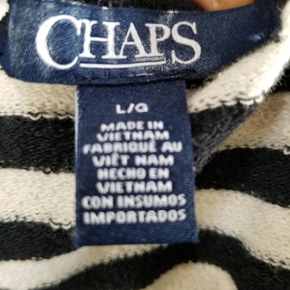 Chaps French Terry Striped Tunic - Picture 4 of 6